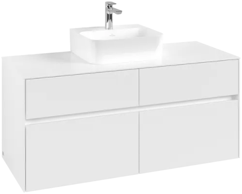 VILLEROY BOCH Toaletní skříňka Collaro, 4 výsuvy, 1200 x 548 x 500 mm, bílá matná / bílá matná #C09700MS