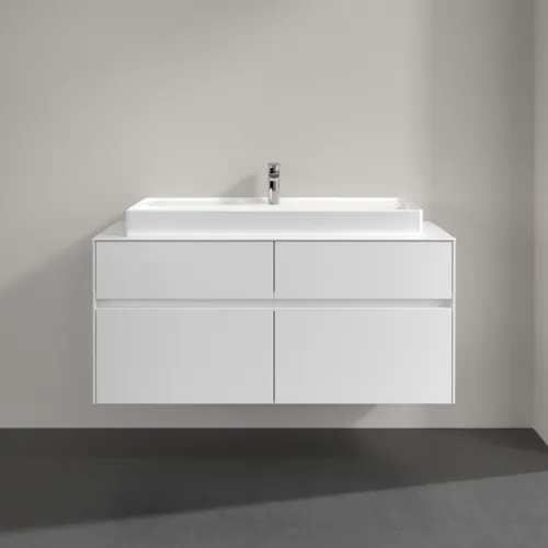 VILLEROY BOCH Toaletní skříňka Collaro, 4 výsuvy, 1200 x 548 x 500 mm, lesklá bílá / lesklá bílá #C09100DH, obrázek 3