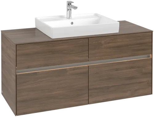 VILLEROY BOCH Toaletní skříňka Collaro, s osvětlením, 4 výsuvy, 1200 x 548 x 500 mm, Arizona Oak / Arizona Oak #C081B0VH