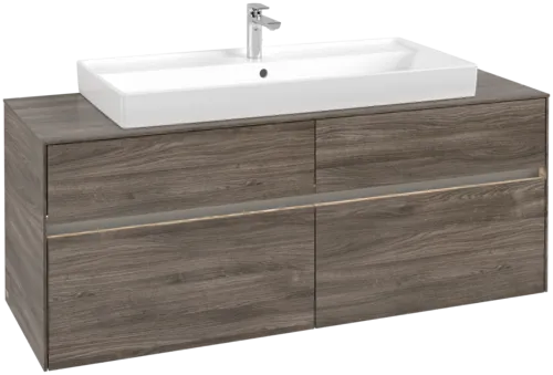 VILLEROY BOCH Umyvadlová skříňka Collaro, s osvětlením, 4 výsuvy, 1400 x 548 x 500 mm, dub kamenný #C092B0RK