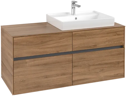 VILLEROY BOCH Toaletní skříňka Collaro, 4 výsuvy, 1200 x 548 x 500 mm, dub Kansas #C08300RH