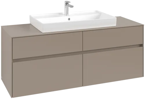 VILLEROY BOCH Toaletní skříňka Collaro, s osvětlením, 4 výsuvy, 1400 x 548 x 500 mm, taupe / taupe #C088B0VM