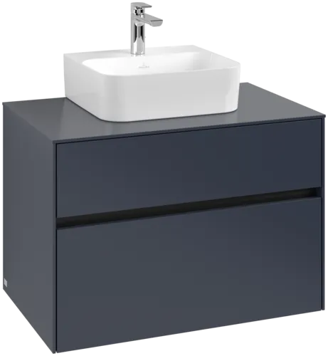 VILLEROY BOCH Collaro toaletní skříňka, s osvětlením, 2 výsuvy, 800 x 548 x 500 mm, Marine Blue / Marine Blue #C093B0VQ
