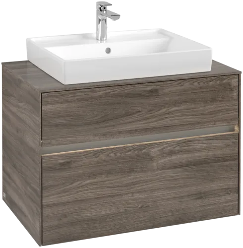 VILLEROY BOCH Umyvadlová skříňka Collaro, s osvětlením, 2 výsuvy, 800 x 548 x 500 mm, dub kamenný #C080B0RK