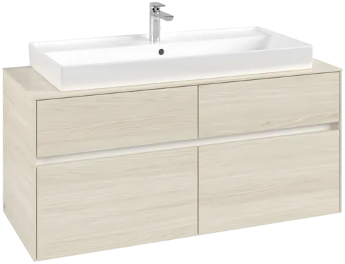 VILLEROY BOCH Toaletní skříňka Collaro, 4 výsuvy, 1200 x 548 x 500 mm, bílý dub / bílý dub #C09100AA
