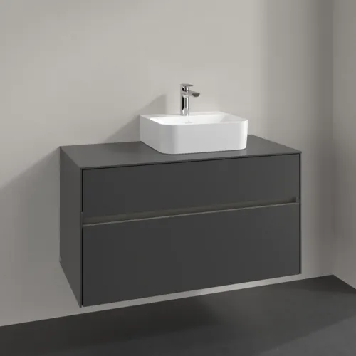 VILLEROY BOCH Collaro toaletní skříňka, s osvětlením, 2 výsuvy, 1000 x 548 x 500 mm, Grafit / Grafit #C096B0VR, obrázek 2