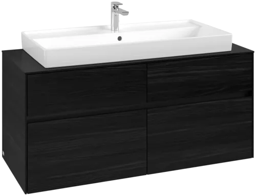 VILLEROY BOCH Toaletní skříňka Collaro, 4 výsuvy, 1200 x 548 x 500 mm, černý dub / černý dub #C09100AB
