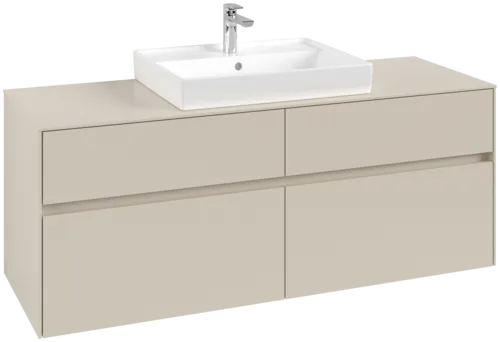 VILLEROY BOCH Toaletní skříňka Collaro, 4 výsuvy, 1400 x 548 x 500 mm, Cashmere Grey / Cashmere Grey #C08400VN