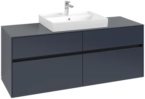 VILLEROY BOCH Toaletní skříňka Collaro, 4 zásuvky, 1400 x 548 x 500 mm, Marine Blue / Marine Blue #C08400VQ