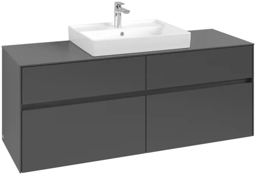 VILLEROY BOCH Toaletní skříňka Collaro, 4 výsuvy, 1400 x 548 x 500 mm, grafitová / grafitová #C08400VR