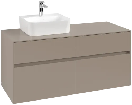 VILLEROY BOCH Toaletní skříňka Collaro, 4 výsuvy, 1200 x 548 x 500 mm, taupe / taupe #C09800VM