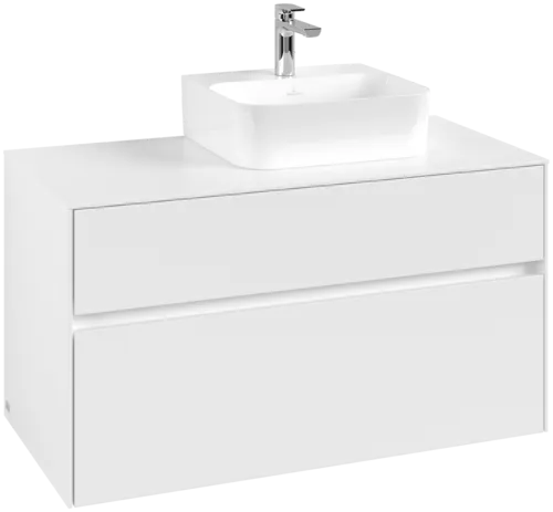 VILLEROY BOCH Collaro toaletní skříňka, 2 výsuvy, 1000 x 548 x 500 mm, bílá matná / bílá matná #C09600MS