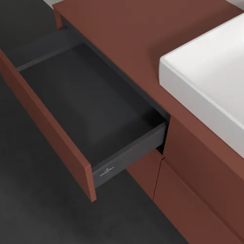 VILLEROY BOCH Toaletní skříňka Collaro, s osvětlením, 4 výsuvy, 1200 x 548 x 500 mm, Vínově červená / Vínově červená #C083B0AH, obrázek 8