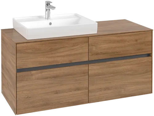 VILLEROY BOCH Toaletní skříňka Collaro, 4 výsuvy, 1200 x 548 x 500 mm, dub Kansas #C08200RH