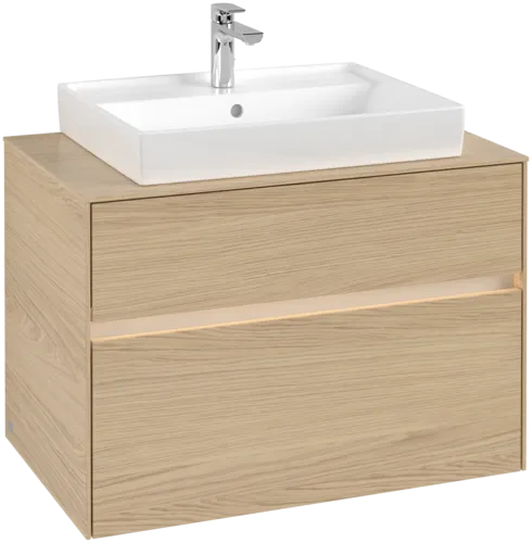 VILLEROY BOCH Toaletní skříňka Collaro, s osvětlením, 2 výsuvy, 800 x 548 x 500 mm, severský dub / severský dub #C080B0VJ