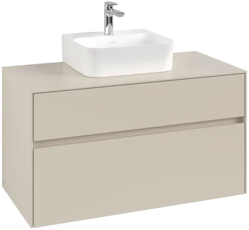 VILLEROY BOCH Toaletní skříňka Collaro, s osvětlením, 2 výsuvy, 1000 x 548 x 500 mm, Cashmere Grey / Cashmere Grey #C094B0VN