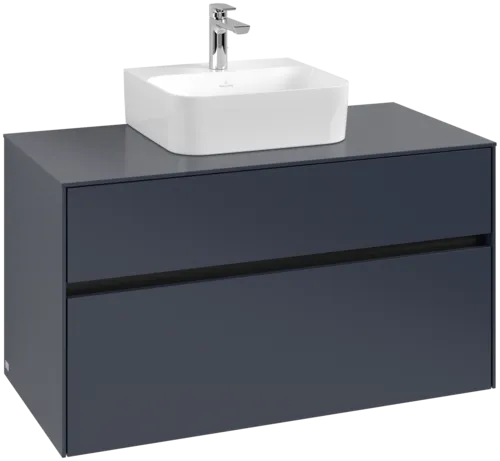 VILLEROY BOCH Collaro toaletní skříňka, s osvětlením, 2 výsuvy, 1000 x 548 x 500 mm, Marine Blue / Marine Blue #C094B0VQ