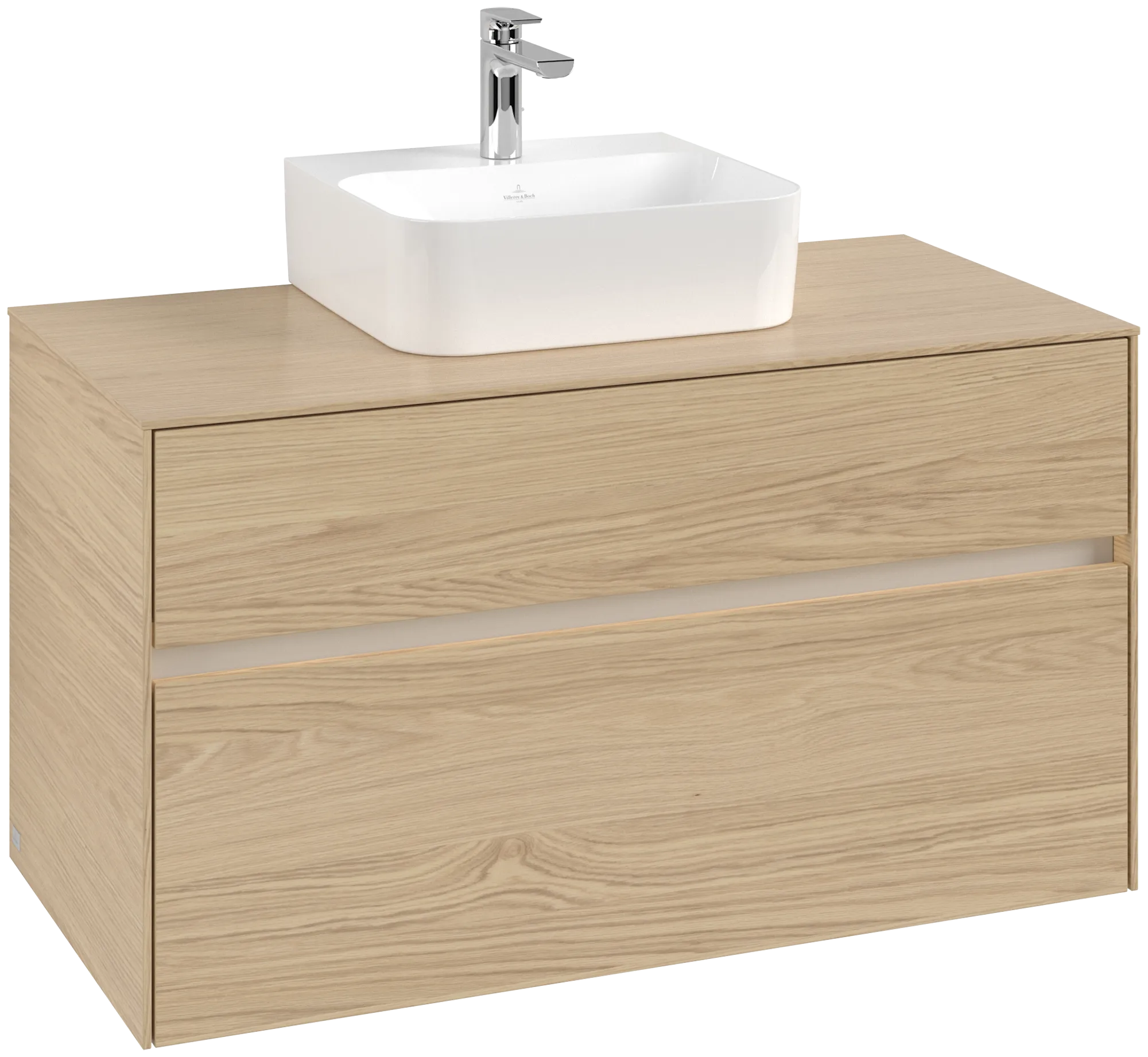 VILLEROY BOCH Toaletní skříňka Collaro, s osvětlením, 2 výsuvy, 1000 x 548 x 500 mm, severský dub / severský dub #C094B0VJ