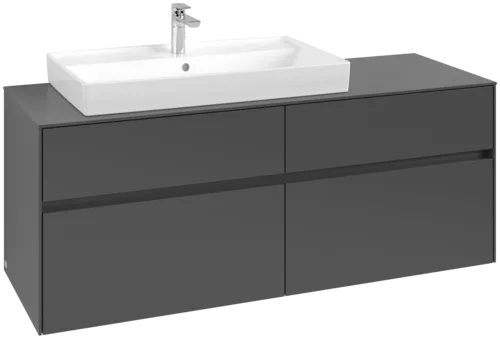 VILLEROY BOCH Collaro toaletní skříňka, s osvětlením, 4 výsuvy, 1400 x 548 x 500 mm, Grafit / Grafit #C089B0VR