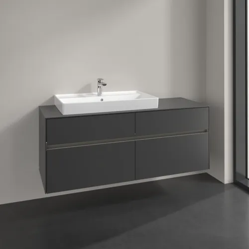 VILLEROY BOCH Collaro toaletní skříňka, s osvětlením, 4 výsuvy, 1400 x 548 x 500 mm, Grafit / Grafit #C089B0VR, obrázek 2