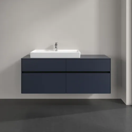 VILLEROY BOCH Toaletní skříňka Collaro, s osvětlením, 4 výsuvy, 1400 x 548 x 500 mm, Marine Blue / Marine Blue #C089B0VQ, obrázek 3