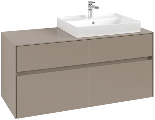 VILLEROY BOCH Toaletní skříňka Collaro, 4 výsuvy, 1200 x 548 x 500 mm, taupe / taupe #C08300VM