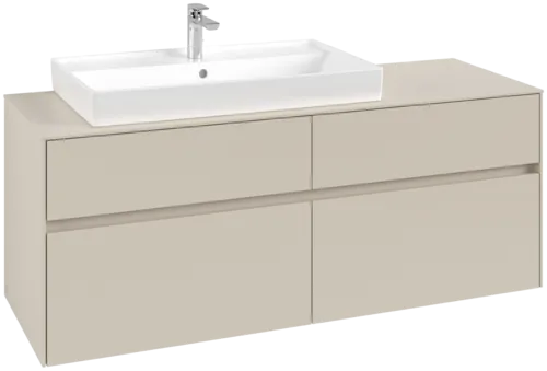 VILLEROY BOCH Toaletní skříňka Collaro, s osvětlením, 4 výsuvy, 1400 x 548 x 500 mm, Cashmere Grey / Cashmere Grey #C089B0VN