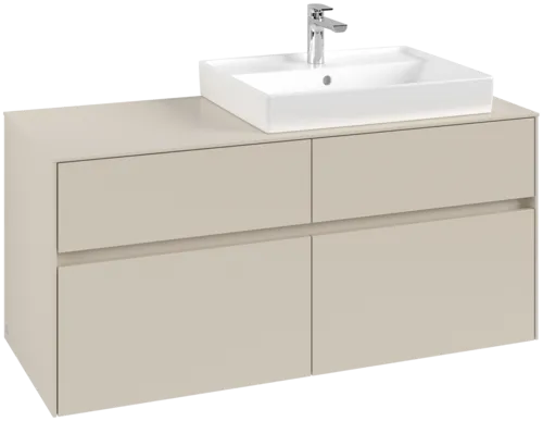 VILLEROY BOCH Toaletní skříňka Collaro, 4 výsuvy, 1200 x 548 x 500 mm, Cashmere Grey / Cashmere Grey #C08300VN