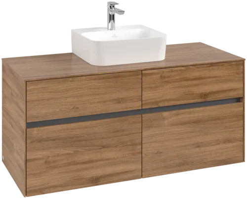 VILLEROY BOCH Toaletní skříňka Collaro, 4 výsuvy, 1200 x 548 x 500 mm, dub Kansas / dub Kansas #C09700RH