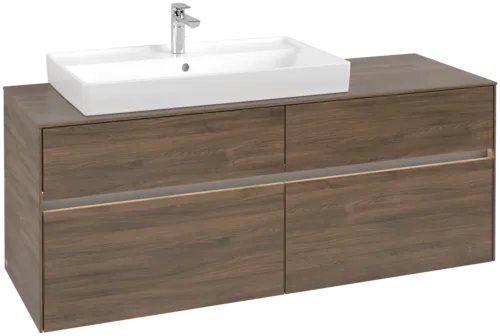 VILLEROY BOCH Toaletní skříňka Collaro, s osvětlením, 4 výsuvy, 1400 x 548 x 500 mm, Arizona Oak / Arizona Oak #C089B0VH