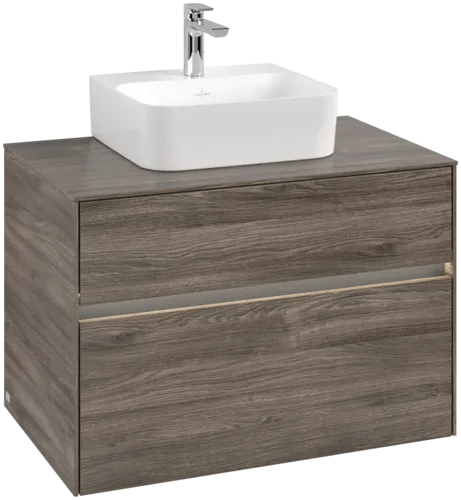 VILLEROY BOCH Toaletní skříňka Collaro, s osvětlením, 2 výsuvy, 800 x 548 x 500 mm, Kamenný dub / Kamenný dub #C093B0RK