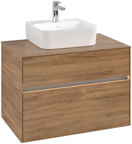VILLEROY BOCH Toaletní skříňka Collaro, s osvětlením, 2 výsuvy, 800 x 548 x 500 mm, dub Kansas / dub Kansas #C093B0RH