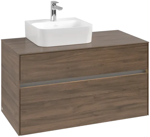 VILLEROY BOCH Toaletní skříňka Collaro, s osvětlením, 2 výsuvy, 1000 x 548 x 500 mm, Arizona Oak / Arizona Oak #C095B0VH