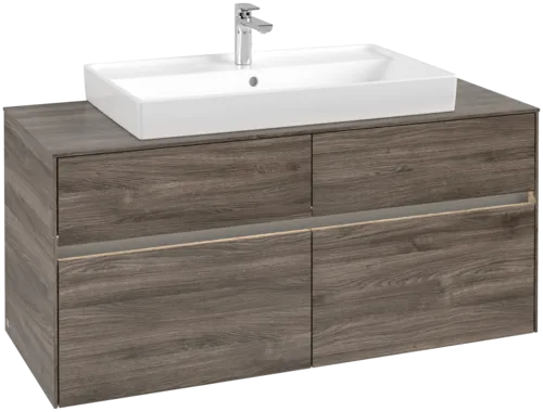 VILLEROY BOCH Umyvadlová skříňka Collaro, s osvětlením, 4 výsuvy, 1200 x 548 x 500 mm, dub kamenný #C087B0RK