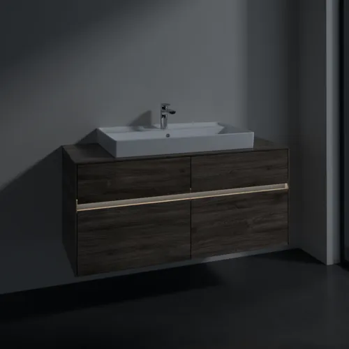 VILLEROY BOCH Umyvadlová skříňka Collaro, s osvětlením, 4 výsuvy, 1200 x 548 x 500 mm, dub kamenný #C087B0RK, obrázek 5