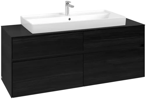 VILLEROY BOCH Toaletní skříňka Collaro, 4 výsuvy, 1400 x 548 x 500 mm, černý dub / černý dub #C09200AB