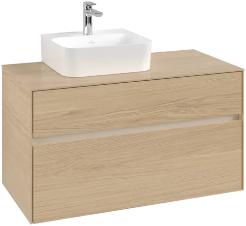 VILLEROY BOCH Toaletní skříňka Collaro, s osvětlením, 2 výsuvy, 1000 x 548 x 500 mm, severský dub / severský dub #C095B0VJ