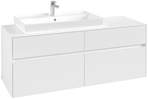 VILLEROY BOCH Toaletní skříňka Collaro, 4 výsuvy, 1400 x 548 x 500 mm, bílá matná / bílá matná #C08900MS