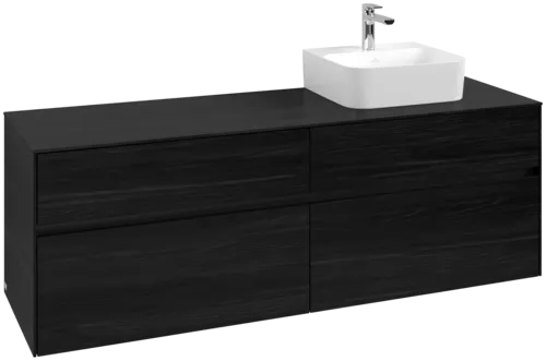 VILLEROY BOCH Toaletní skříňka Collaro, 4 výsuvy, 1600 x 548 x 500 mm, černý dub / černý dub #C10600AB