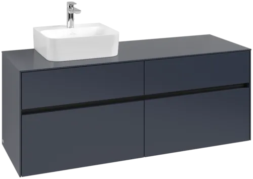 VILLEROY BOCH Toaletní skříňka Collaro, s osvětlením, 4 výsuvy, 1400 x 548 x 500 mm, Marine Blue / Marine Blue #C101B0VQ