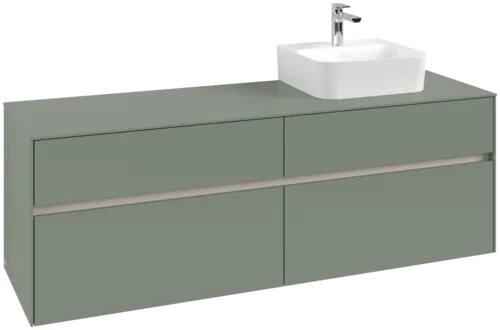 VILLEROY BOCH Toaletní skříňka Collaro, 4 výsuvy, 1600 x 548 x 500 mm, Soft Green / Soft Green #C10600AF