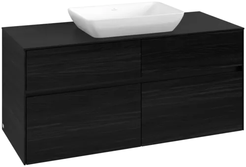 VILLEROY BOCH Toaletní skříňka Collaro, s osvětlením, 4 výsuvy, 1200 x 548 x 500 mm, černý dub / černý dub #C112B0AB