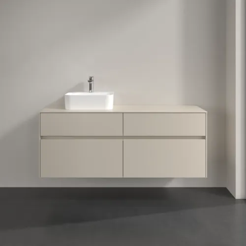 VILLEROY BOCH Toaletní skříňka Collaro, s osvětlením, 4 výsuvy, 1400 x 548 x 500 mm, Cashmere Grey / Cashmere Grey #C101B0VN, obrázek 3