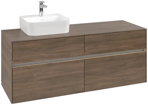 VILLEROY BOCH Toaletní skříňka Collaro, s osvětlením, 4 výsuvy, 1400 x 548 x 500 mm, Arizona Oak / Arizona Oak #C101B0VH