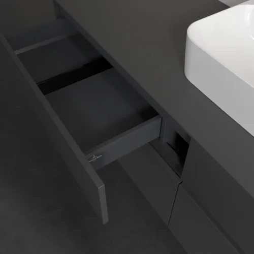 VILLEROY BOCH Toaletní skříňka Collaro, 4 výsuvy, 1600 x 548 x 500 mm, grafitová / grafitová #C10400VR, obrázek 7