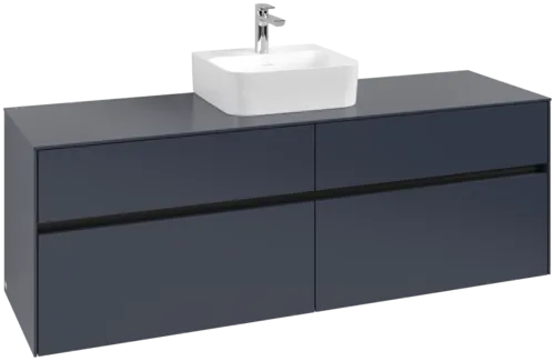 VILLEROY BOCH Toaletní skříňka Collaro, 4 výsuvy, 1600 x 548 x 500 mm, Marine Blue / Marine Blue #C10400VQ