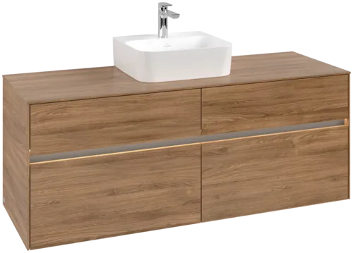 VILLEROY BOCH Toaletní skříňka Collaro, s osvětlením, 4 výsuvy, 1400 x 548 x 500 mm, dub Kansas / dub Kansas #C100B0RH