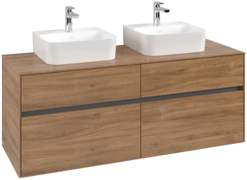 VILLEROY BOCH Toaletní skříňka Collaro, 4 výsuvy, 1400 x 548 x 500 mm, dub Kansas / dub Kansas #C10300RH