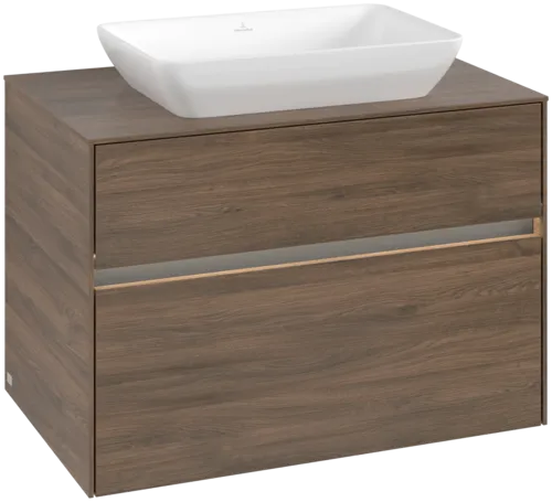 VILLEROY BOCH Toaletní skříňka Collaro, s osvětlením, 2 výsuvy, 800 x 548 x 500 mm, Arizona Oak / Arizona Oak #C108B0VH
