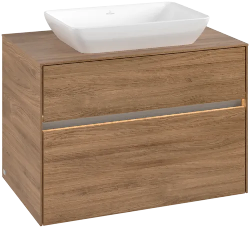 VILLEROY BOCH Toaletní skříňka Collaro, s osvětlením, 2 výsuvy, 800 x 548 x 500 mm, dub Kansas / dub Kansas #C108B0RH